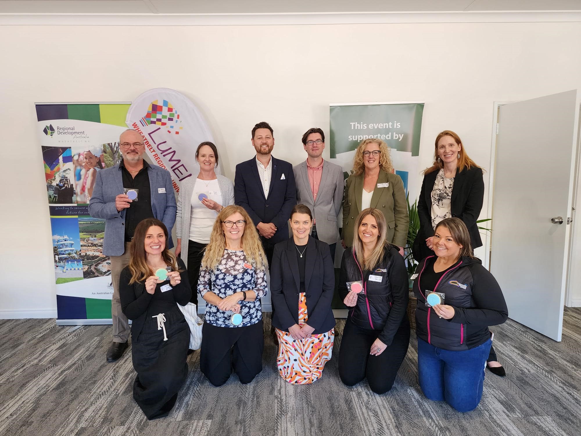 Lumen Wheatbelt RUC staff, Albany and Geraldton RUC representatives, Curtin Regional Engagement and Inclusion Team members and Department of Education representative at the launch of the new RUC.